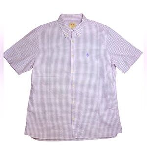 NWT Brooks Brothers Short Sleeve Button Down Shirt XL Lavender Gingham